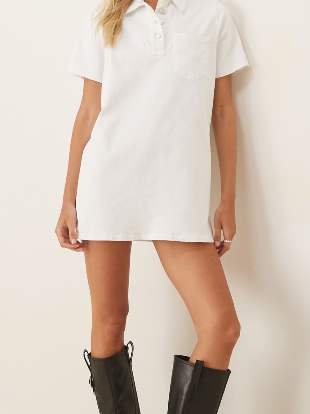 NWOT-ASOS White Mini Polo Dress